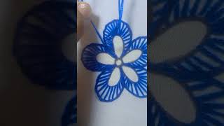 Hand Embroidery for Beginners Easy Hand Embroidery Flower Design Tutorial #shorts