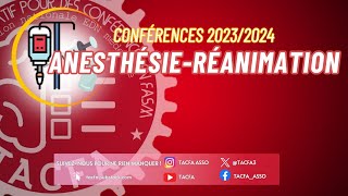 Conférence 2023/2024 - Anesthésie Réanimation