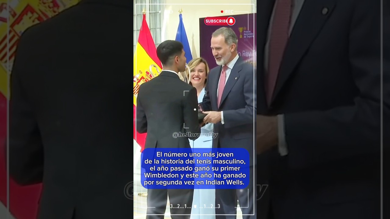 Carlos Alcaraz recibe el Premio Rey Felipe a Mejor Deportista Español del Año 2022 