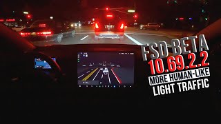 FSD Beta 10.69.2.2 | No Intervention Drive at Night @YouTubeKeN