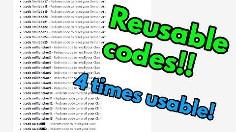 Reusable Code Glitch (Reusable 4 times!) | Slayers Unleashed