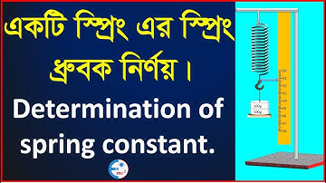 Determination of spring constant. || একটি স্প্রিং এর স্প্রিং ধ্র্রুবক নির্ণয়।