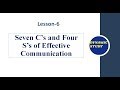 Seven C's and Four S's of Effective Communication in Detail