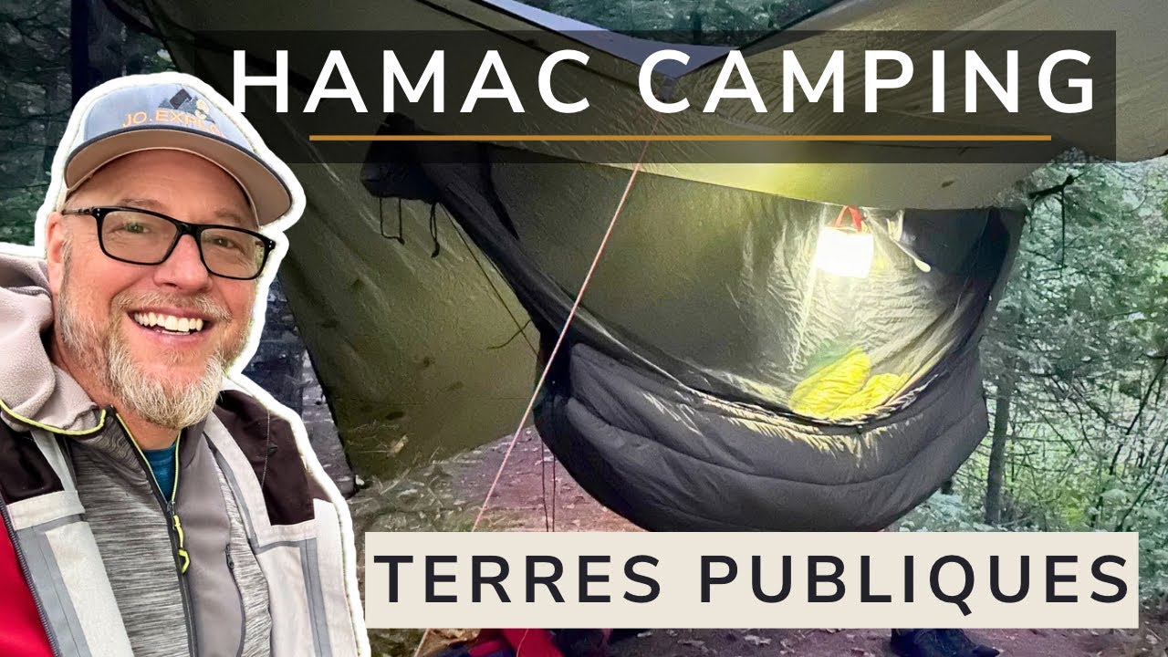 Hamac camping en duo sur les terres publiques des Laurentides #bivouac #campingsauvage