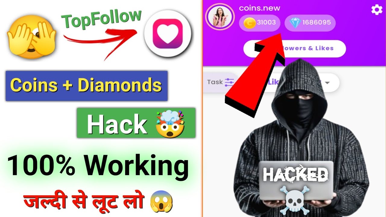Top follow app unlimited coins 2026 😲 | Top follow hack version apk ...