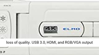 Elmo 1430 Model MX P2 Ultra Portable Visual Presenter; USB 3 0, HDMI and VGARGB