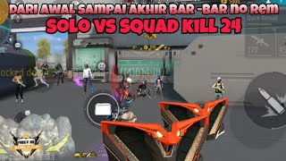 IMPOSSIBLE🔥SOLO VS SQUAD💪KILL 24☠||