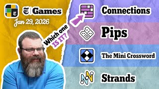 NYT Connections, Pips, Mini Crossword, and Strands | Jan 29, 2026 screenshot 3