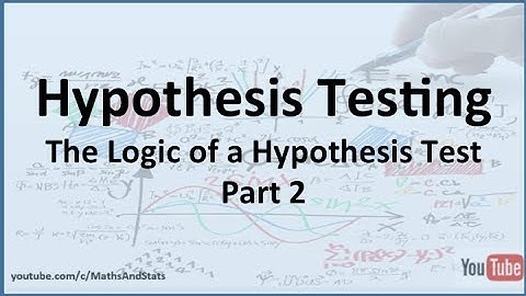 Hypothesis Testing by Hand: The Logic of a Hypothesis Test - Part 2