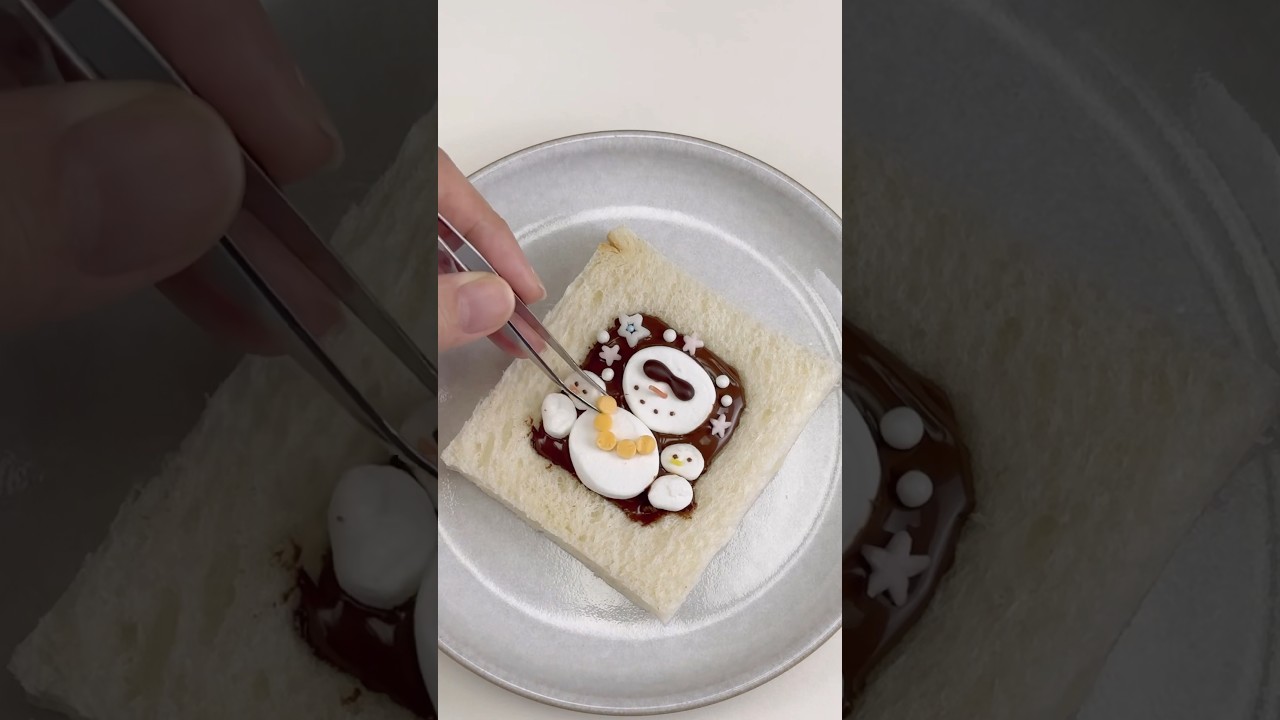 오늘도 참 잘했어요, 웃는 스노우맨 토스트 Smiley Snowman Toast