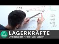 Lagerkrfte berechnen 5 dreieckige streckenlast  technische mechanik 1  ingtutor