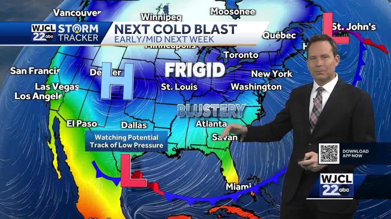 Tracking the next rain chance and a possible cold blast - YouTube