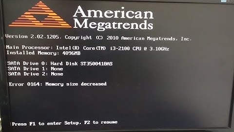 solución | Como solucionar el error 0164 memory size decreased | El tamaño de la memoria disminuyó