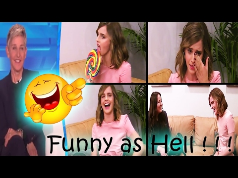 Emma Watson Pulls Off Nanny Prank With Ellen 2017 Cute*Beauty and the Beast [HD]