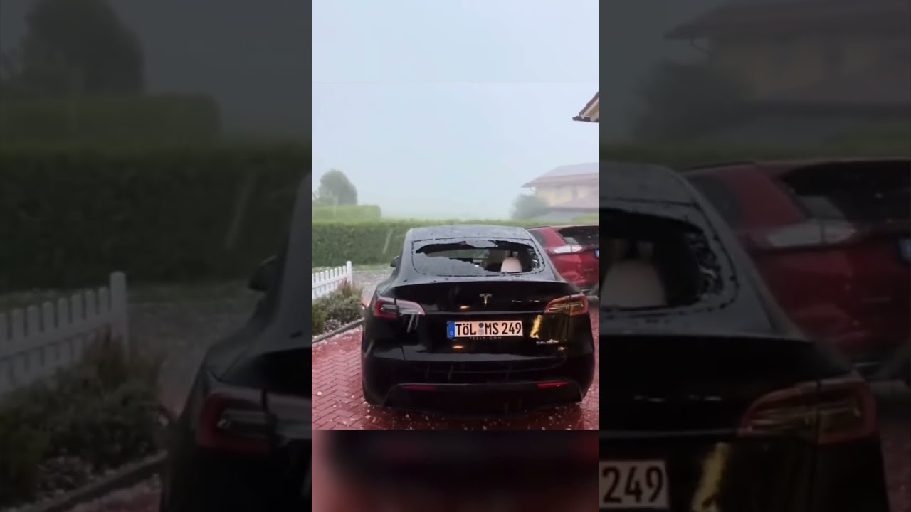 Tesla vs hail in Germany 