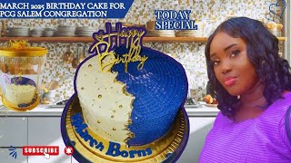 A Classic Half Purple & Half White Birthday Cake| Beloved Caters 💕#birthdaycake #caking #viral #cake screenshot 1