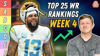 UPDATED Week 4 Wide Receiver Rankings 2023 Fantasy Football
