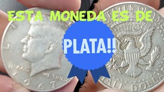 50 CENTAVOS DE PLATA EN CIRCULACIÓN 💲💲💲 MONEDA DE PLATA DE  1967.