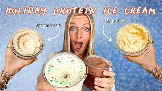 Ninja Creami PROTEIN ICE CREAM Holiday Recipes 🎄❄️