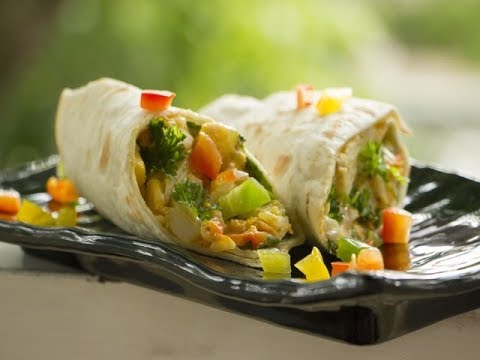 Spicy Vegetable Wrap with Cream Cheese Dip/ Continental recipe