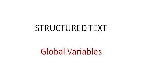Structured Text#28 Global Variables