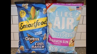 Famous Smartfood Popcorn Cool Ranch Doritos & Like Air Puffcorn Cinnamon Bun Review Wealth