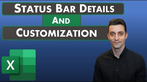 Excel Tips - Quick Answers with the Status Bar and Customization