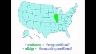 Interactive United States Map Quiz - Location of Illinois
