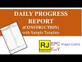Daily progress report construction