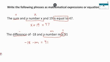 Writing Expressions and Equations
