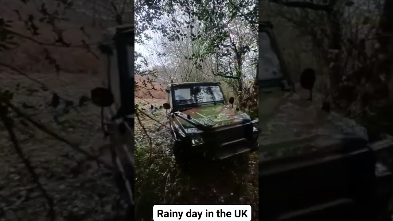 Peugeot P4 on a rain soaked day. military vehicle jeep.