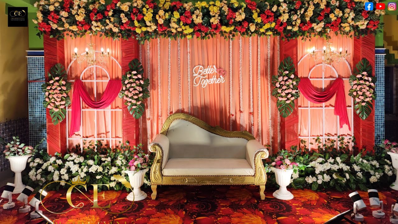 Wedding Reception Backdrop Cinematography /Creative Event /PH-9123931406 /Kanchrapara
