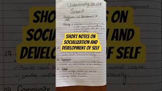 Short Notes on Socialization and Development of Self #b.ed #education #viralvideo