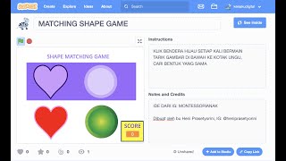 Membuat Game Matching Shape Game dengan Coding Scratch 3.0 screenshot 5