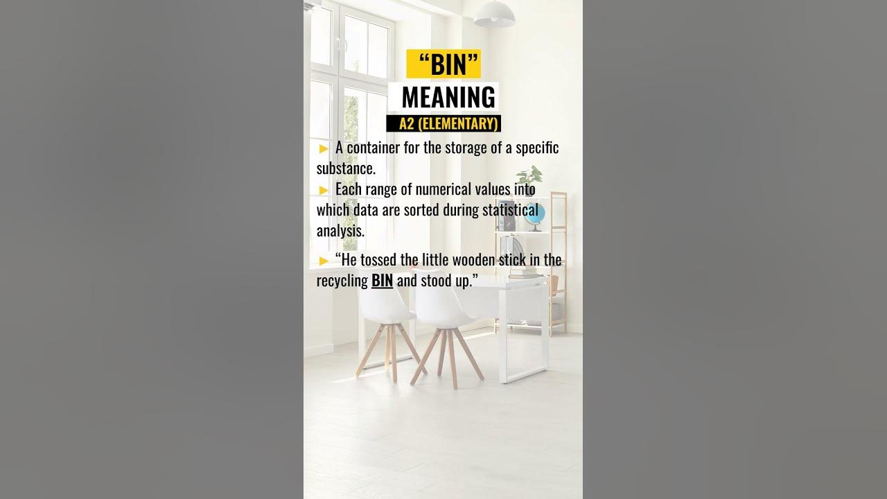 BIN usage Examples, Meaning and Definition YouTube