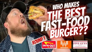 Who Makes the BEST Fast Food Burger? Whataburger vs. In-N-Out vs. Five Guys - Burger Battle ROUND 1