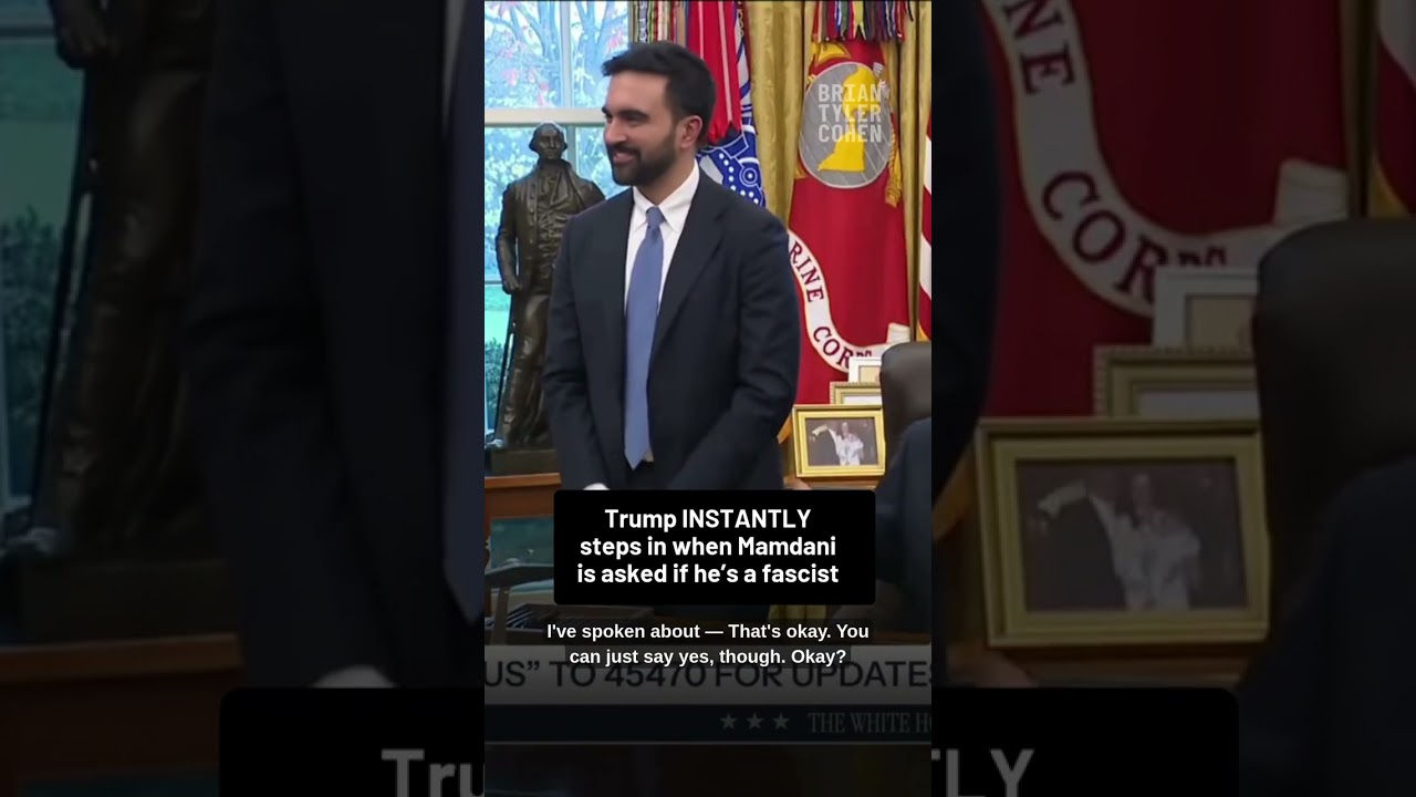 Trump INSTANTLY steps in when Mamdani is asked if he’s a fascist