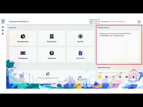 Unilever Supplier Portal   Notifications and Tasks