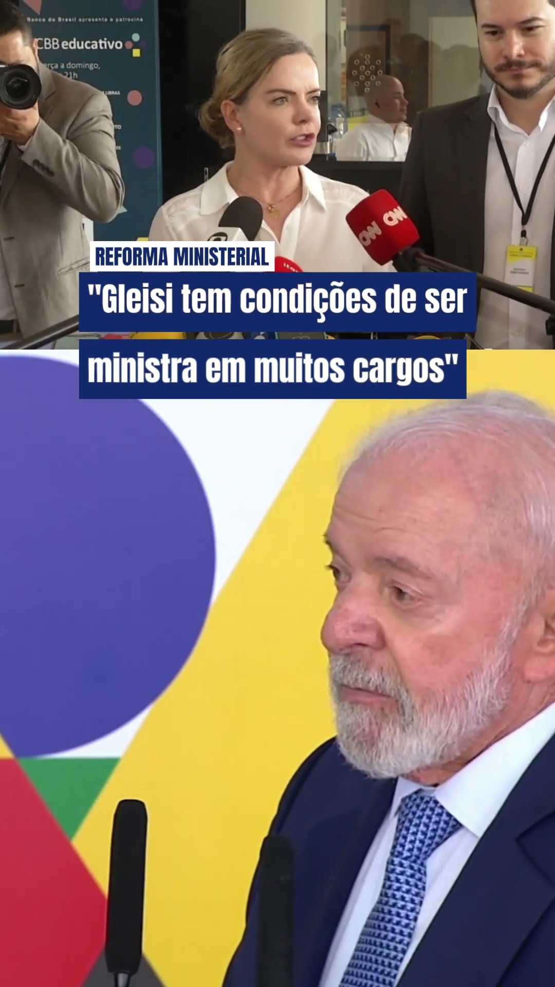 Lula sobre Gleisi: “Tem condições de ser ministra em muitos cargos” #shorts