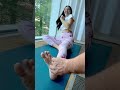 Yoga Stretch Interrupted 😳 | Surprise Foot Tickle Attack! #FeetTickle #YogaASMR #TicklingFeet