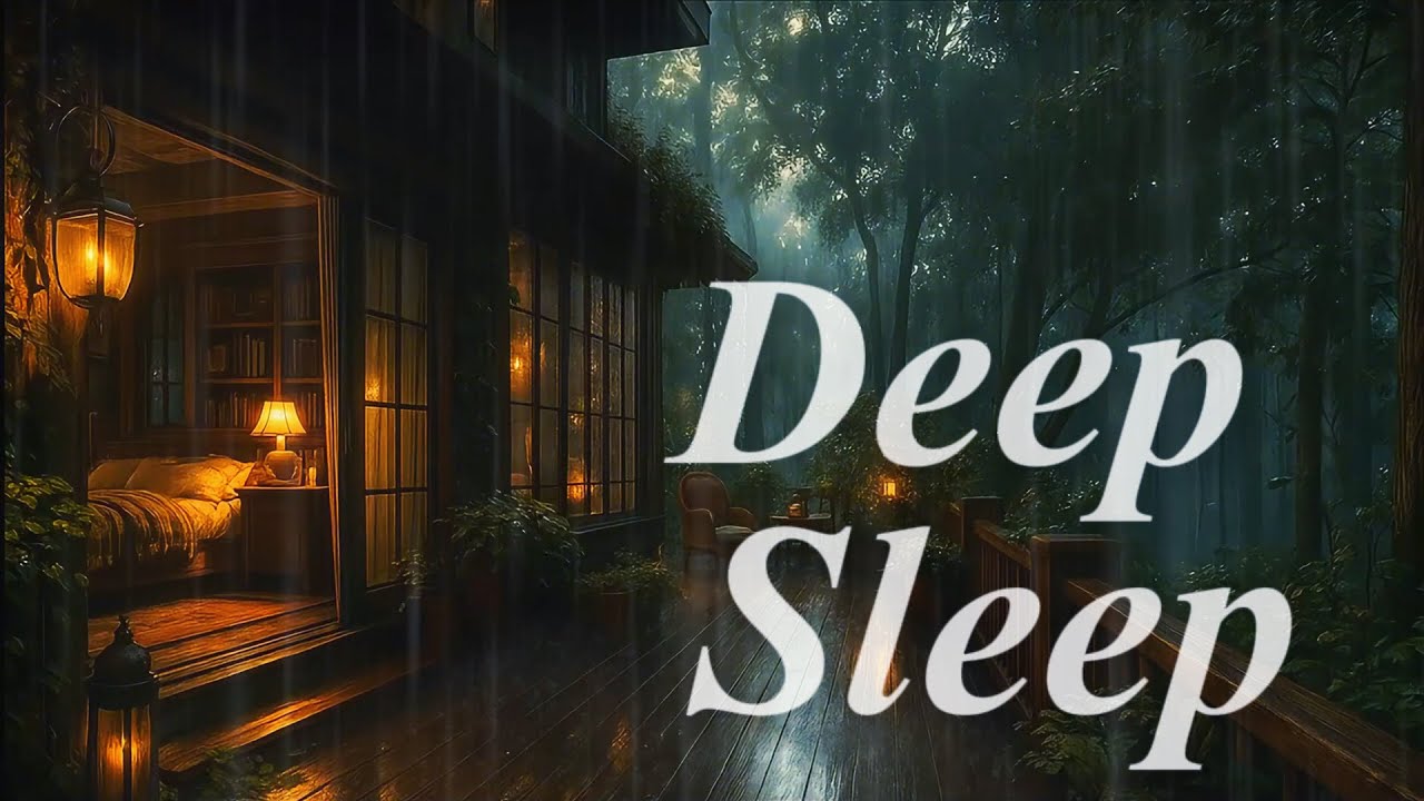 🎵 Rain Sounds for Deep Sleep | Cozy Forest Cabin Ambience (12 Hours ...