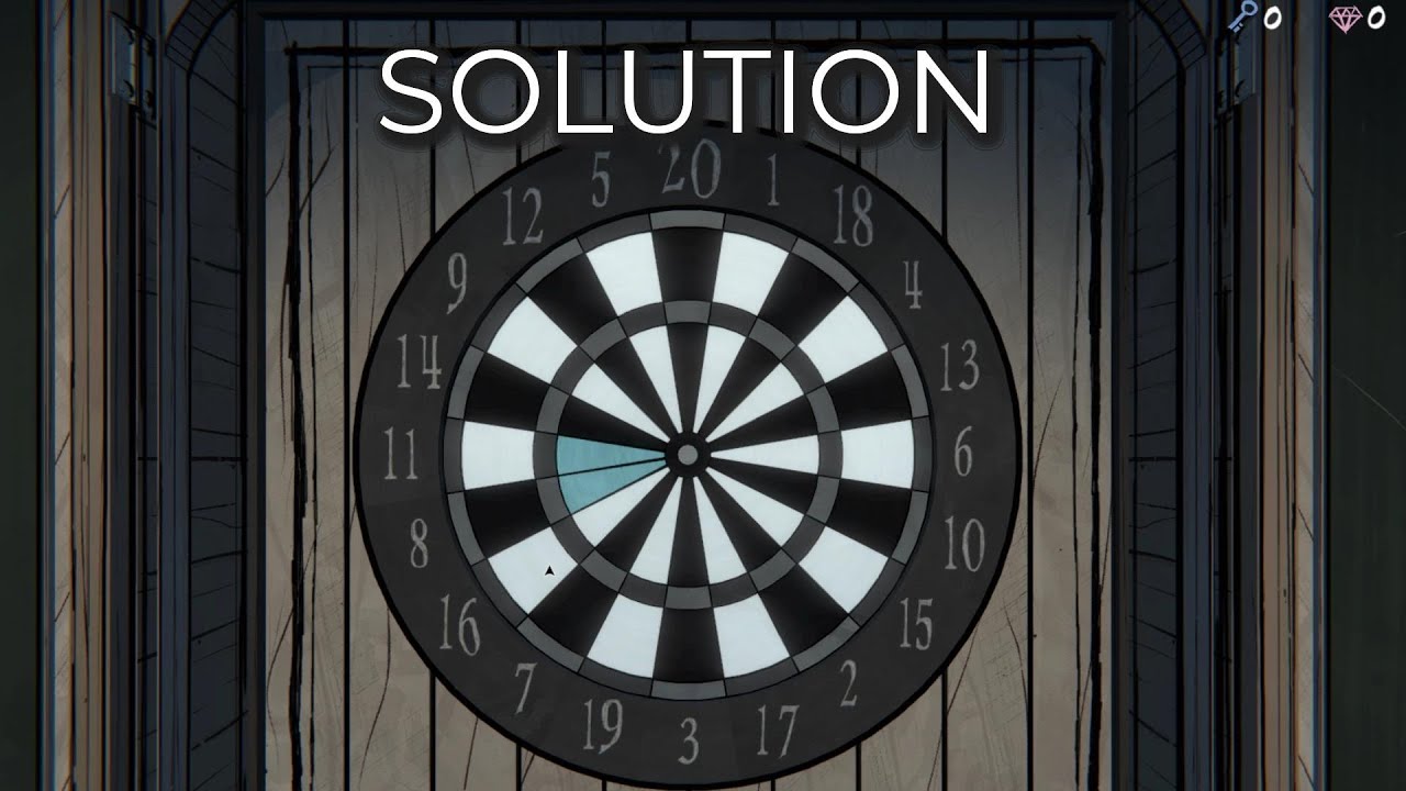 Darts puzzle easy solution in Blue Prince - Billiard Room