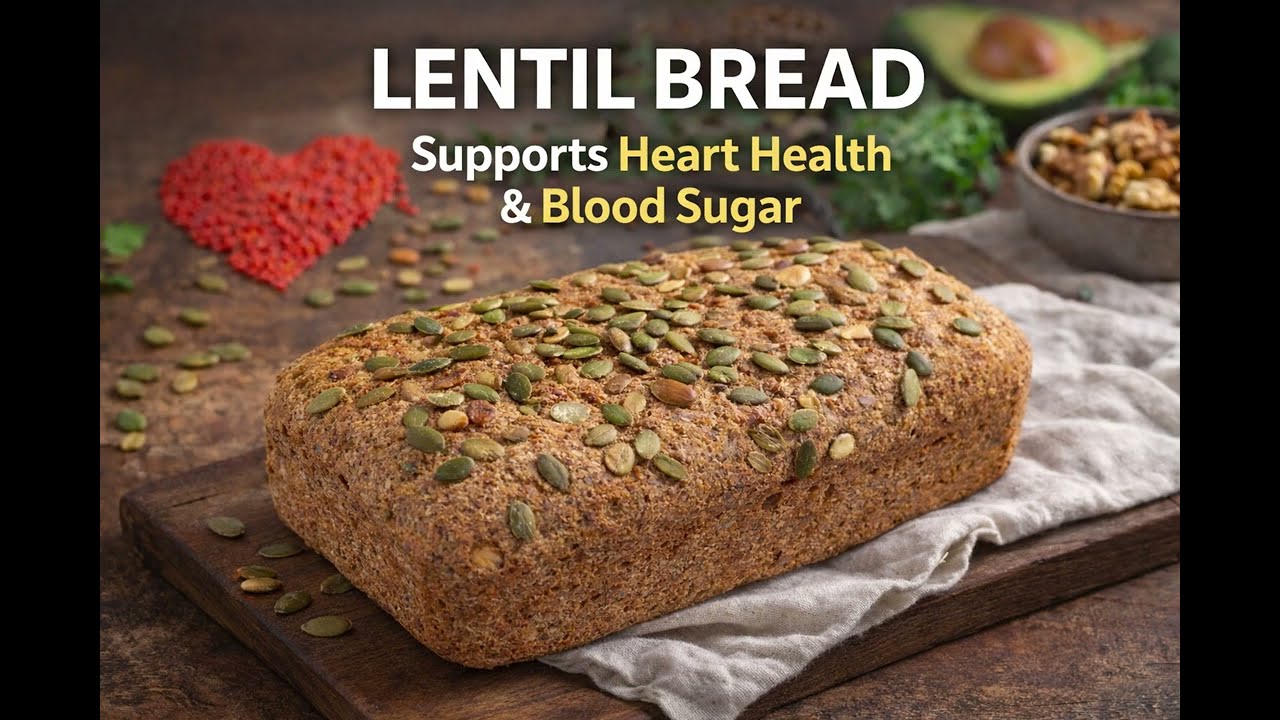5 minute Lentil Bread for Gut Health and Blood Sugar Control. No Flour, No Sugar)