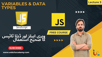 Lecture 3: Variables and Data Types | Learn Javascript | Java Course
