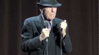 Leonard Cohen, Waiting for the Miracle, Dublin, 12-09-2012