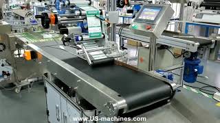 Very soft zip bag pouch paging feeding top flat surface labeling machine label applicator conveyor screenshot 2