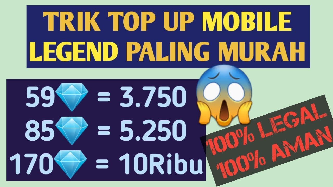Paling Murah Tempat Top Up Diamond Mobile Legend Pakai Pulsa 2020 Youtube