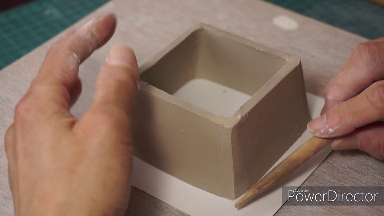 【遊心工房】 盆缽製作 --正方盆下紐盆