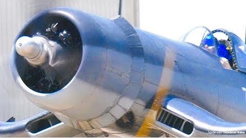 4K | F4U Corsair Engine Start-Up, Flybys & Engine Shut-Down