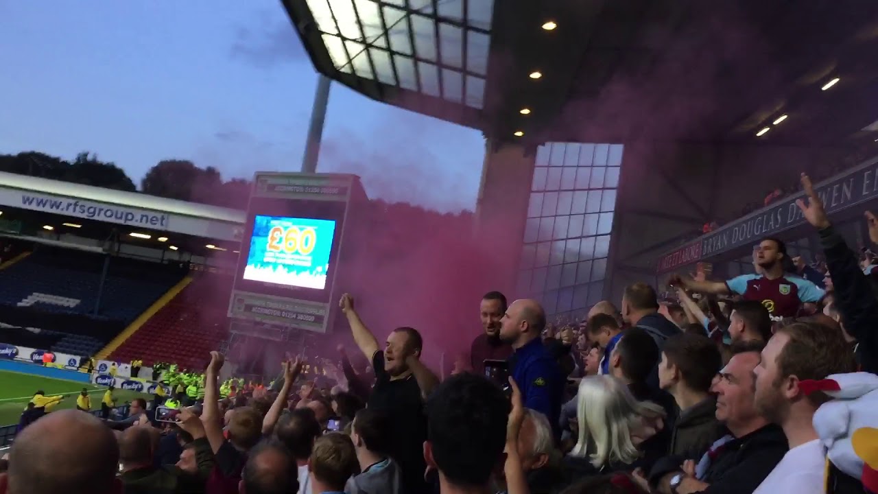 Burnley fans away at Blackburn Cotton Mills Derby (23/08/17) YouTube